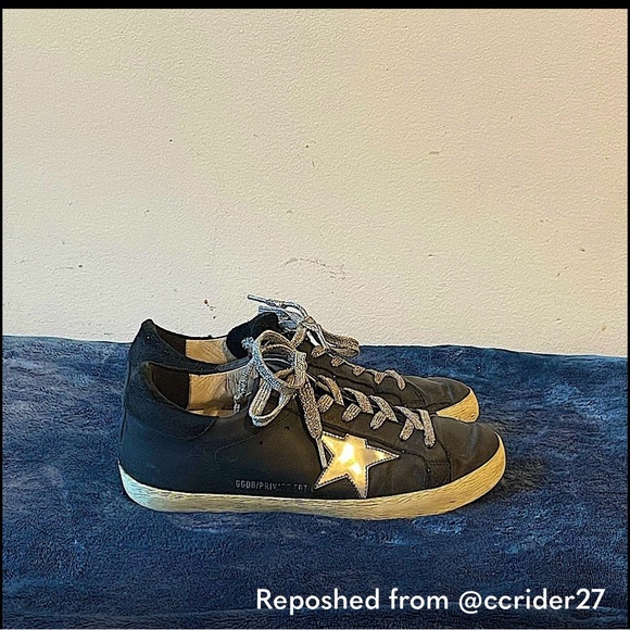 Golden Goose Super Star black / silver sneaker Private EDT. - Picture 1 of 5